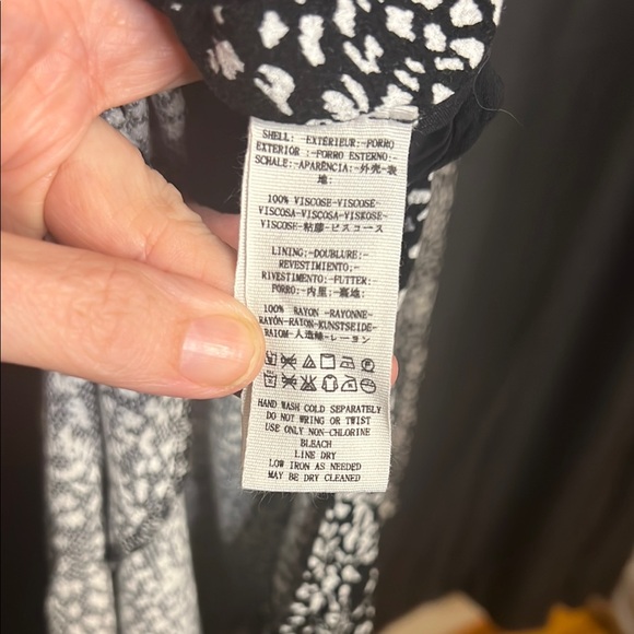 Free People Dress Black & White with decorative buttons down one side. Size 4 - Picture 13 of 15